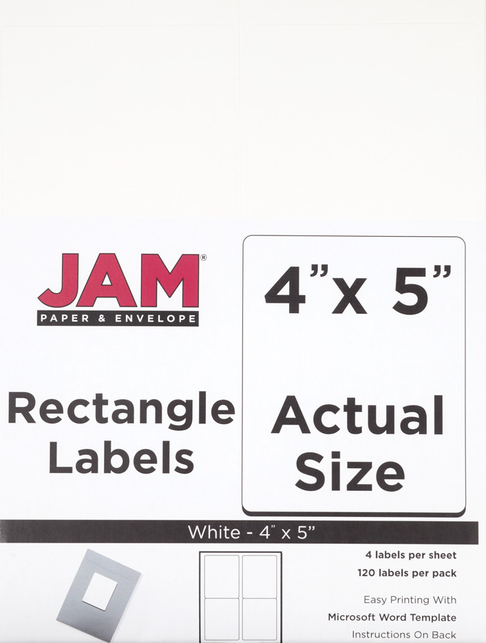 White 4 x 5 Shipping Labels