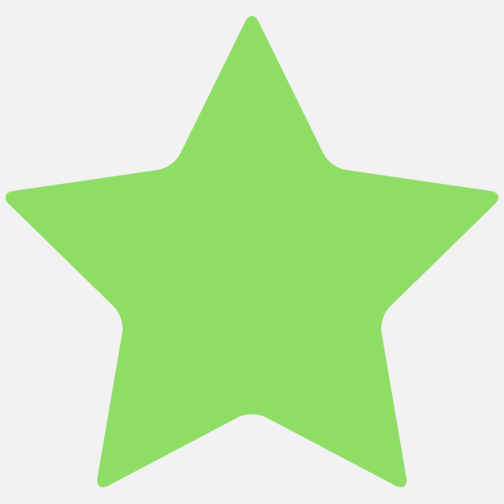 Neon Green 2 3/4 x 2 7/8 Inch Roll of Star Shaped Labels - Educational Award Bright Adhesive