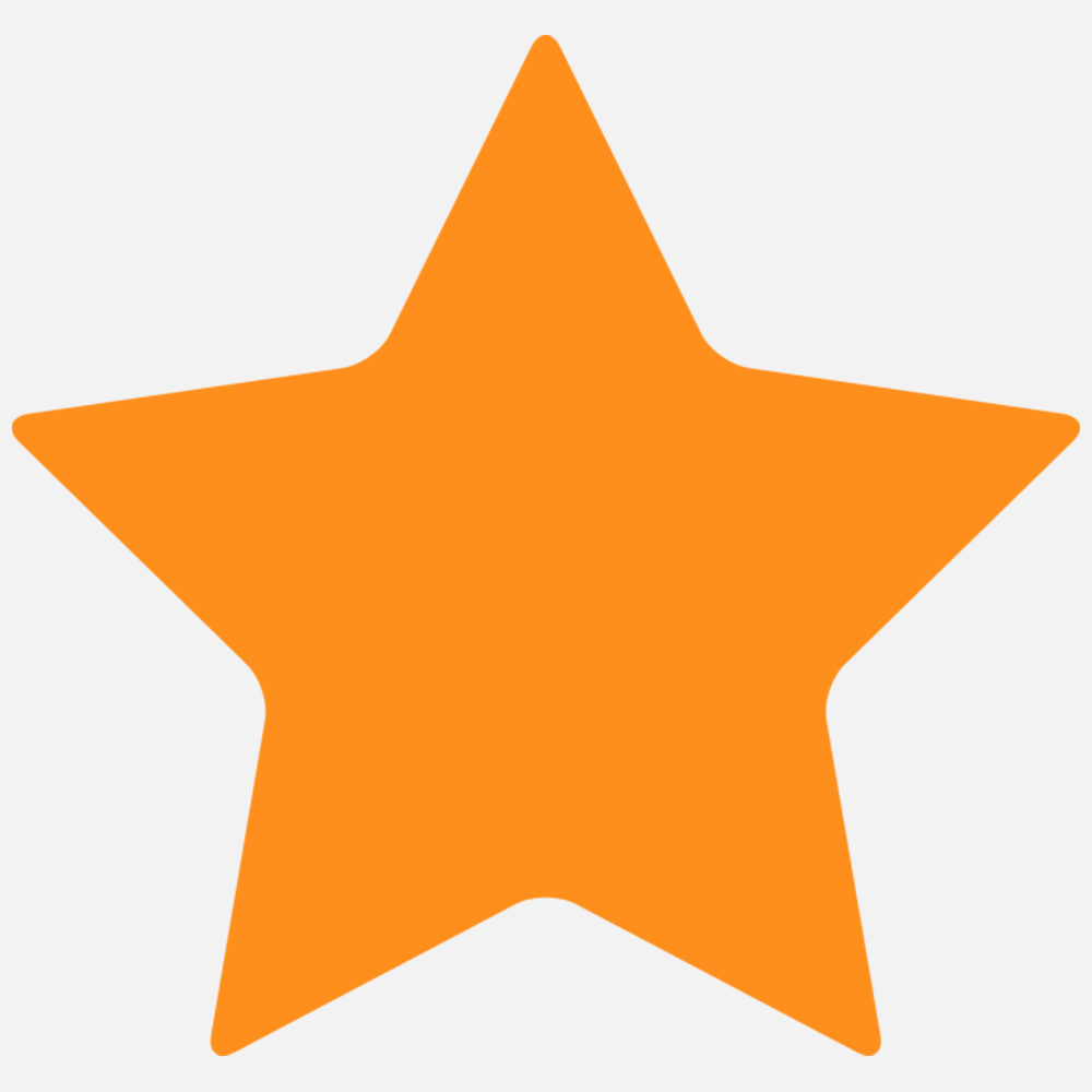 Neon Orange 2 3/4 x 2 7/8 Inch Roll of Star Shaped Labels - Educational Award Bright Adhesive