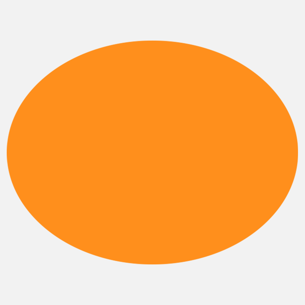 Neon Orange 2 7/8 x 3 3/4 Inch Roll of Oval Labels - Bright Adhesive