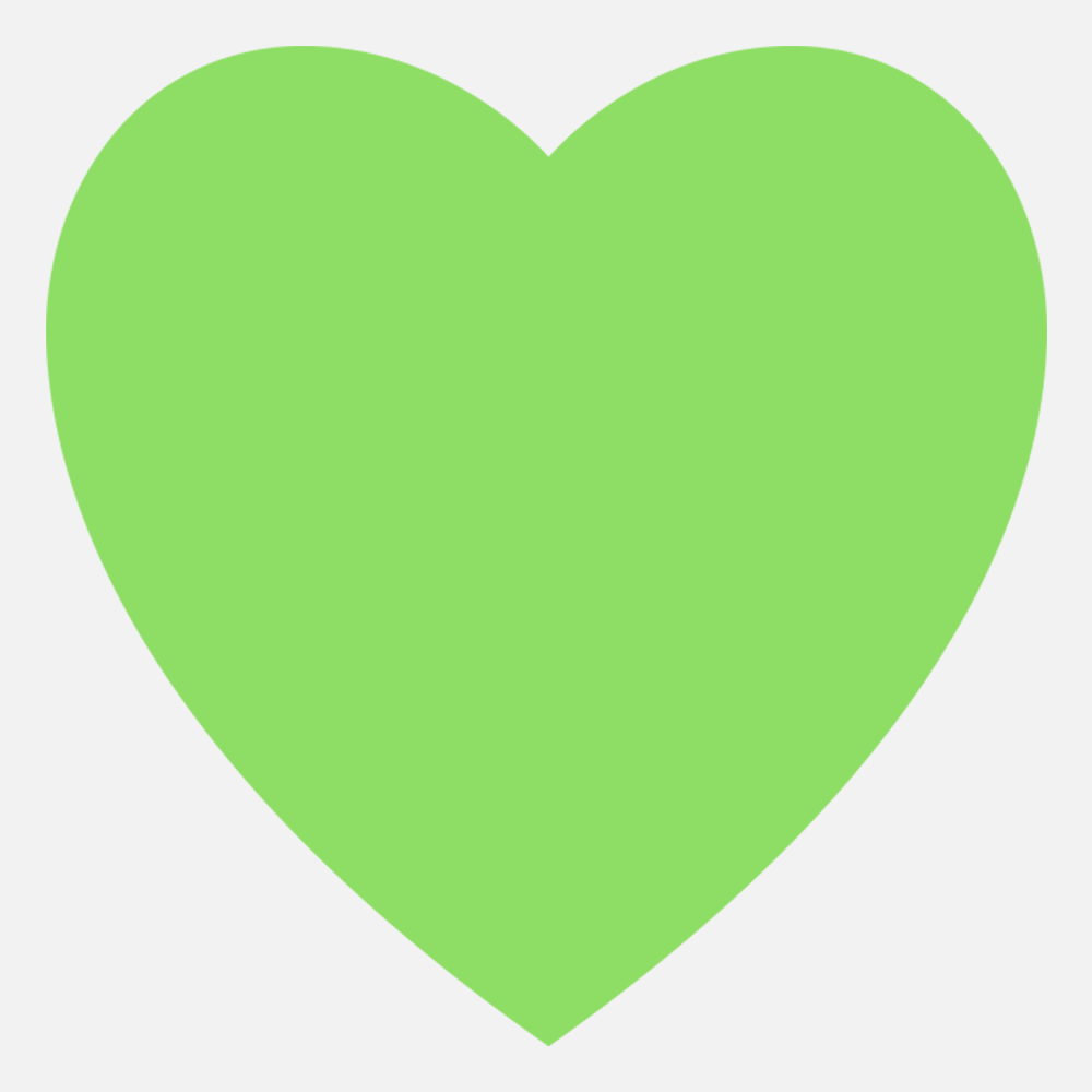 Neon Green 2 x 2 Inch Roll of Heart Shaped Labels - Wedding Anniversary Valentine's Day Bright Adhesive