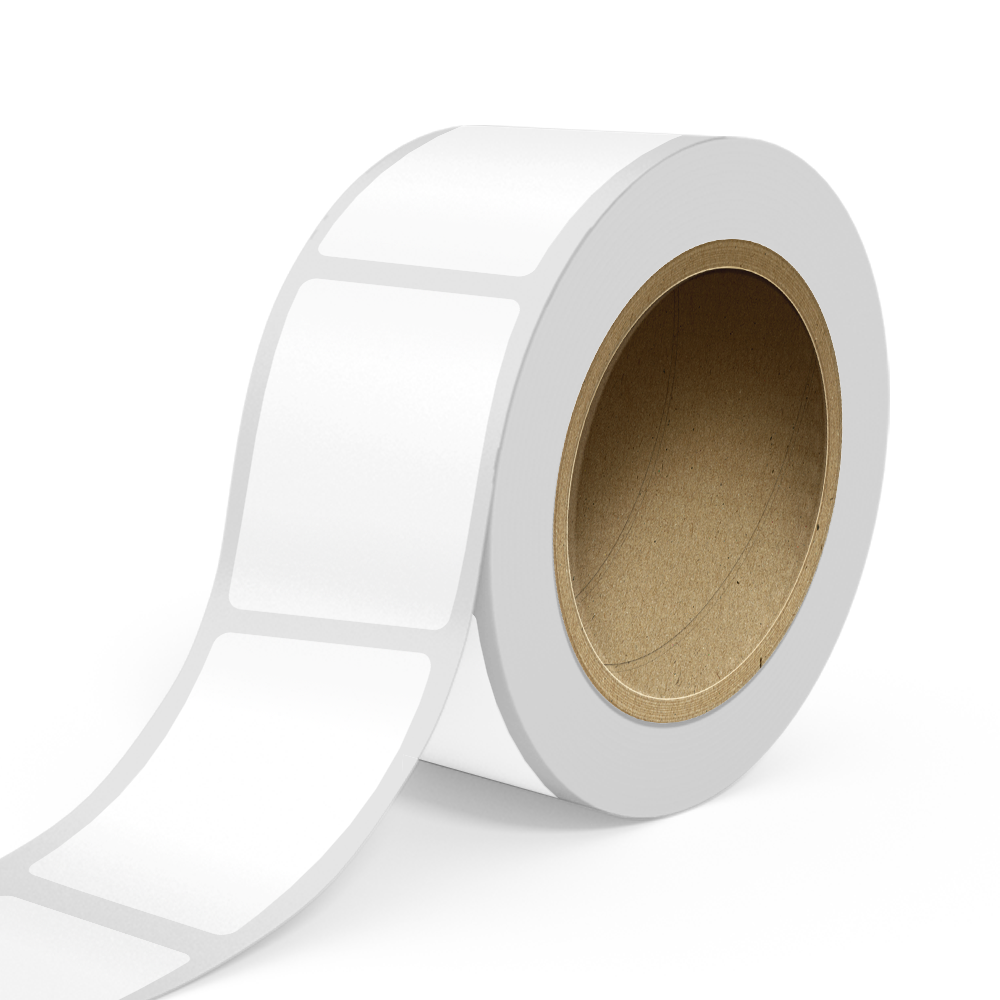 White Glossy 2 x 3 Inch Roll of Rectangle Labels