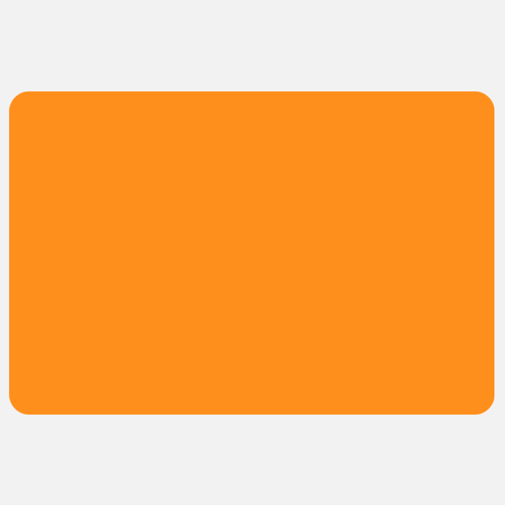 Neon Orange 2 x 3 Inch Roll of Rectangle Labels - Bright Adhesive