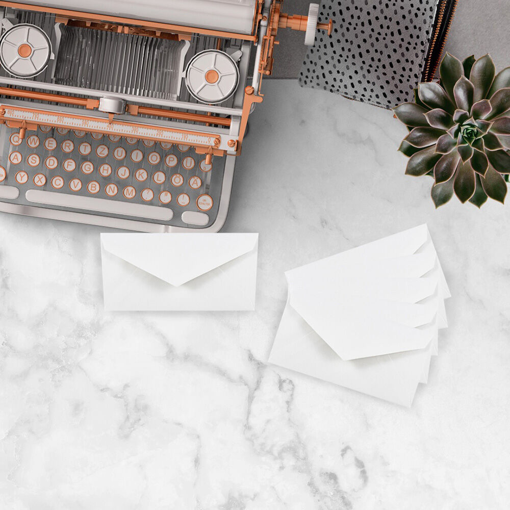 White 24lb #7 3/4 Monarch Envelopes (3 7/8 x 7 1/2)