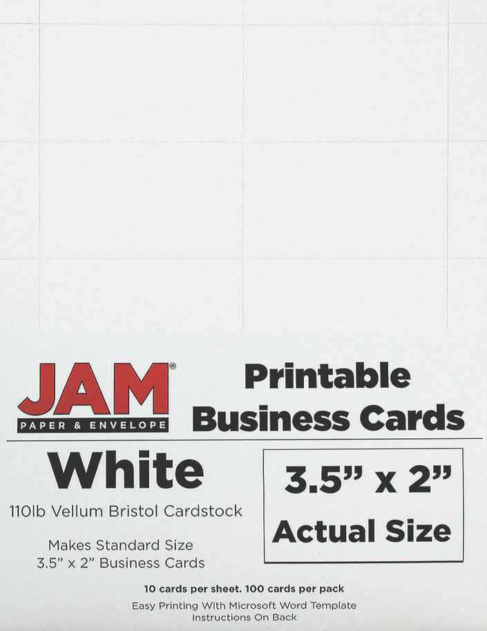White Business Cards - 100 Pack