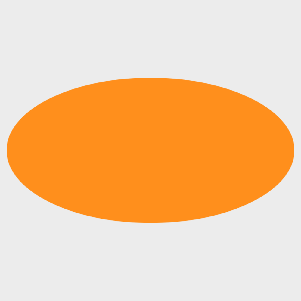Neon Orange 3/4 x 1 1/2 Inch Roll of Oval Labels - Bright Adhesive