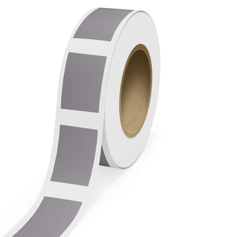 Matte Silver Foil 4 x 6 Inch Roll of Rectangle Labels - Durable