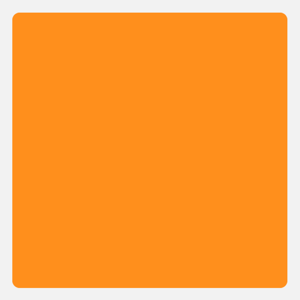 Neon Orange 5 x 5 Inch Roll of Square Labels - Bright Adhesive