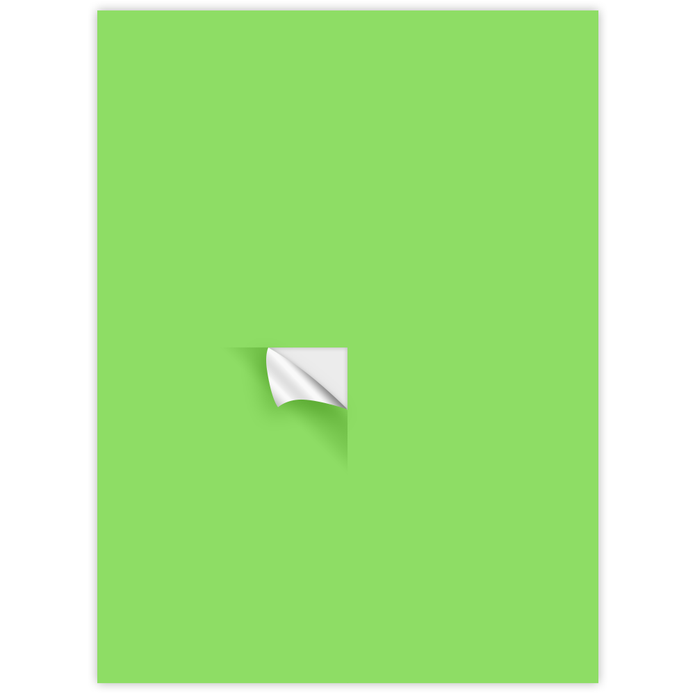 Neon Green 4 1/4 x 5 1/2 Inch Rectangle Packaging Labels (4 Labels per Sheet)