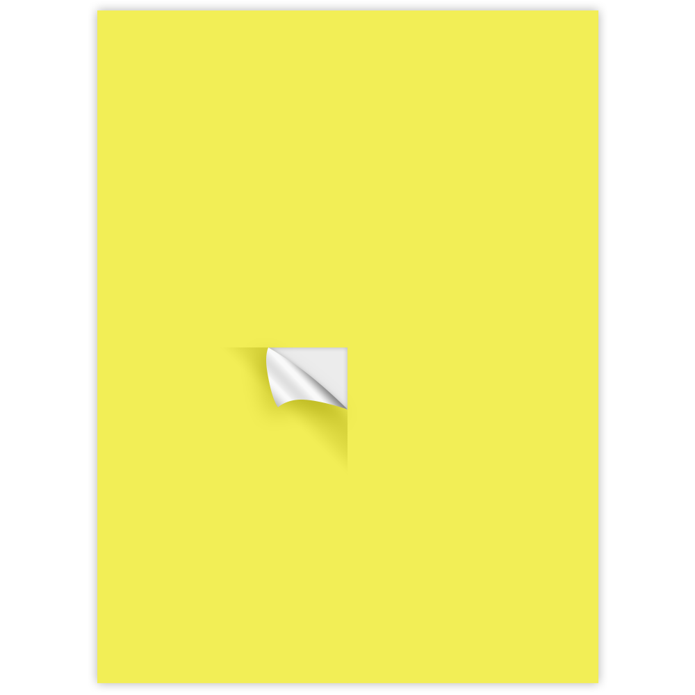 Neon Yellow 4 1/4 x 5 1/2 Inch Rectangle Packaging Labels (4 Labels per Sheet)