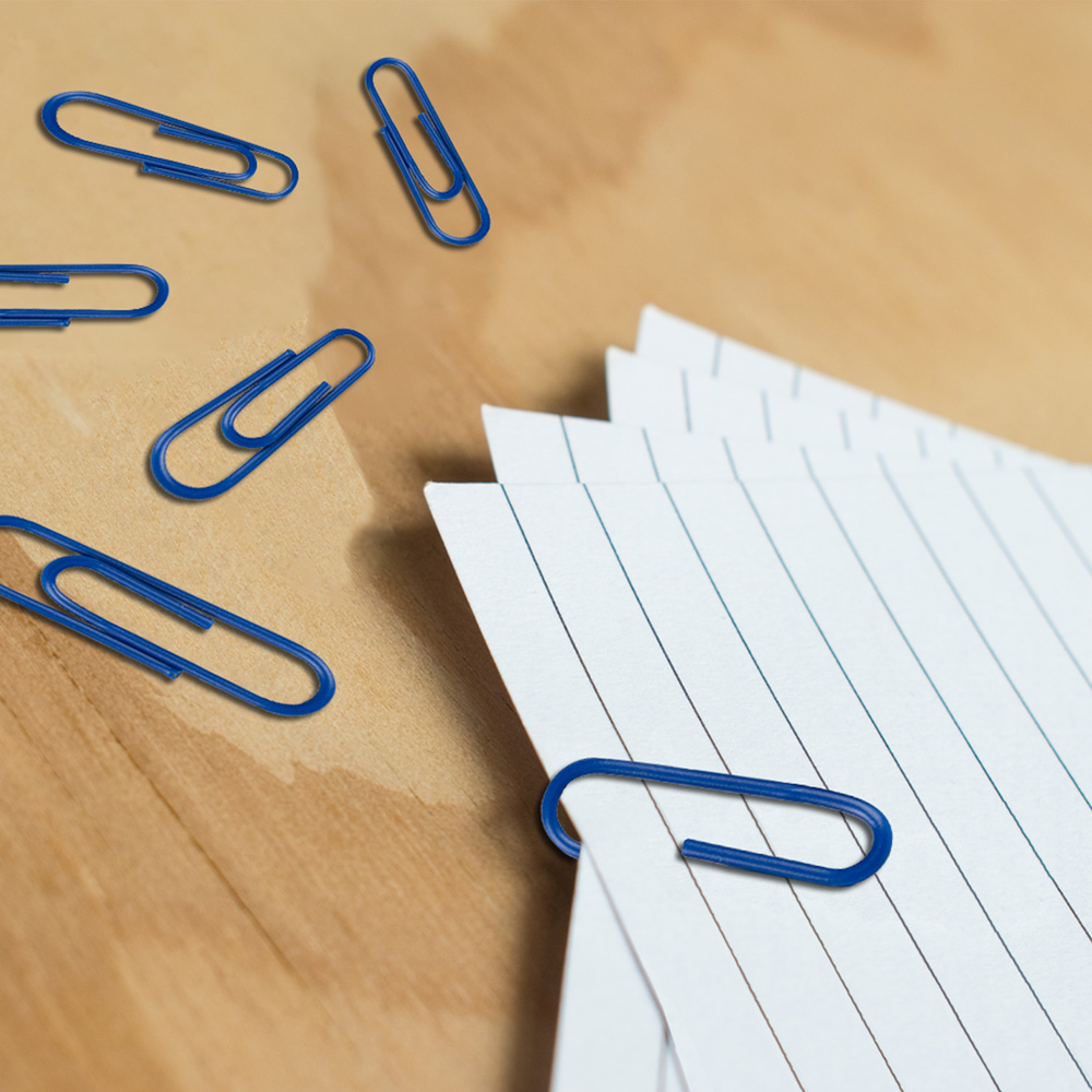 Dark Blue Standard Paper Clips - 100 Pack