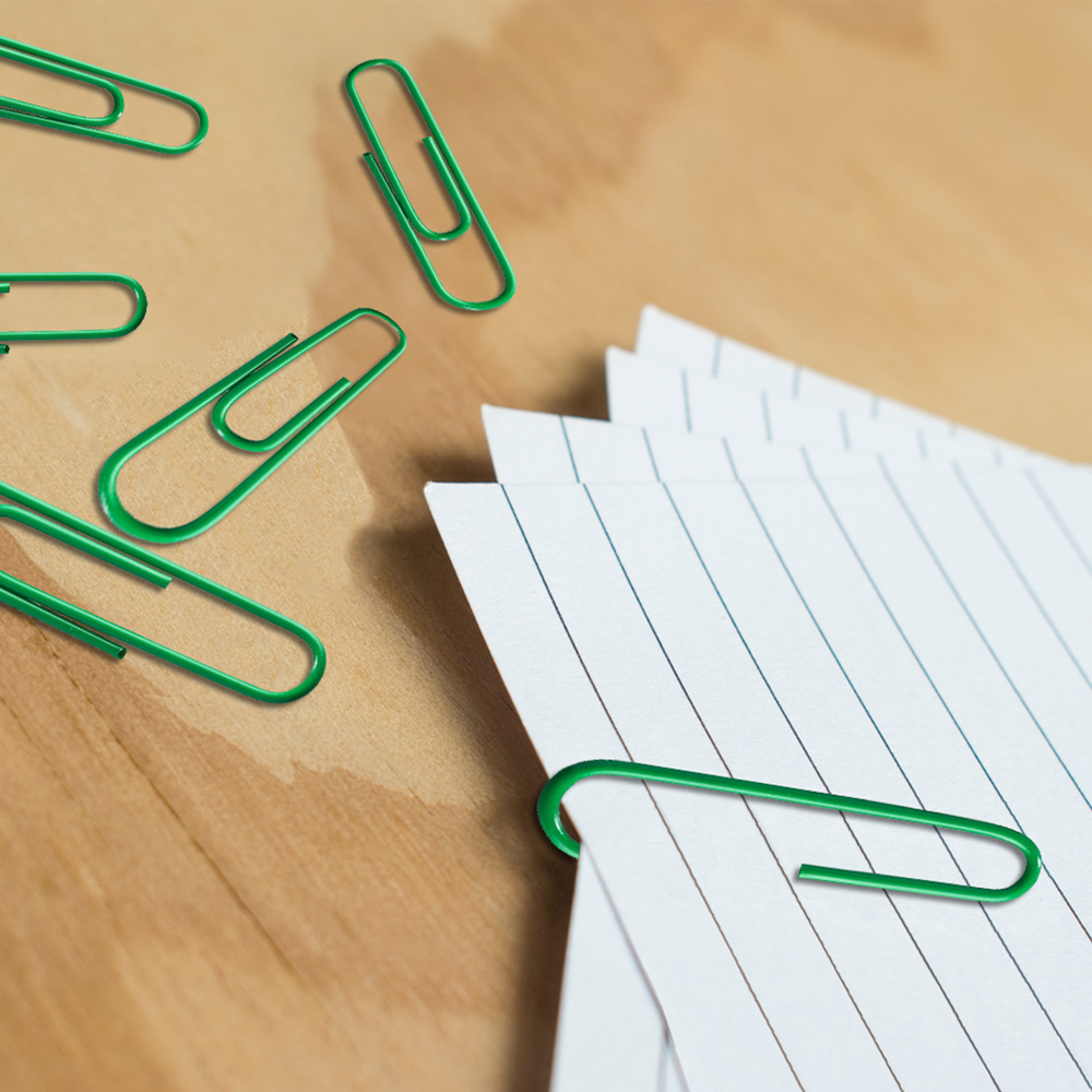 Green Jumbo Paper Clips - 75 Pack