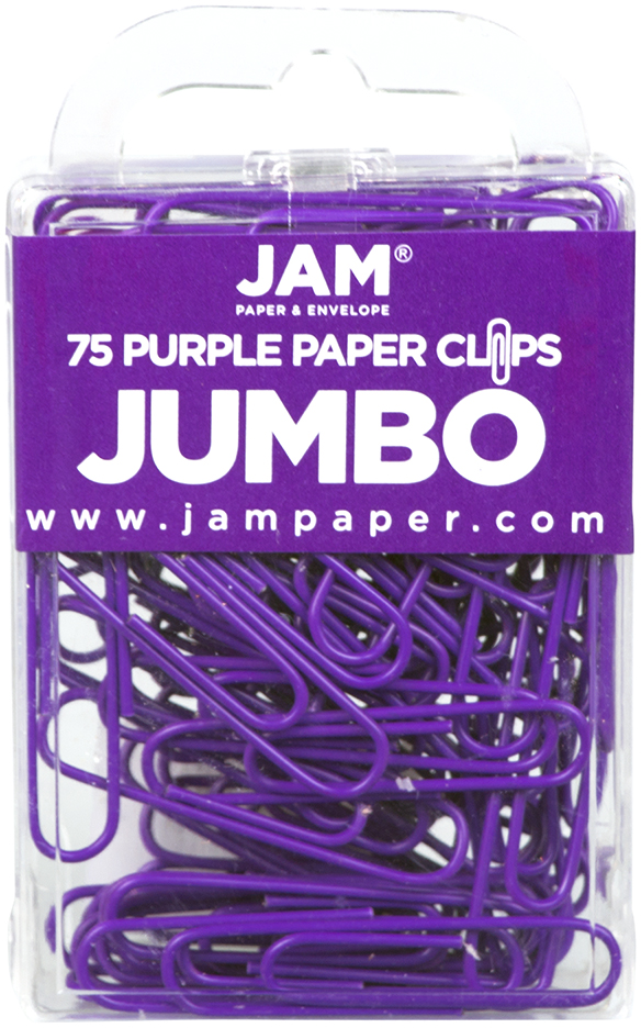 Purple Jumbo Paper Clips - 75 Pack