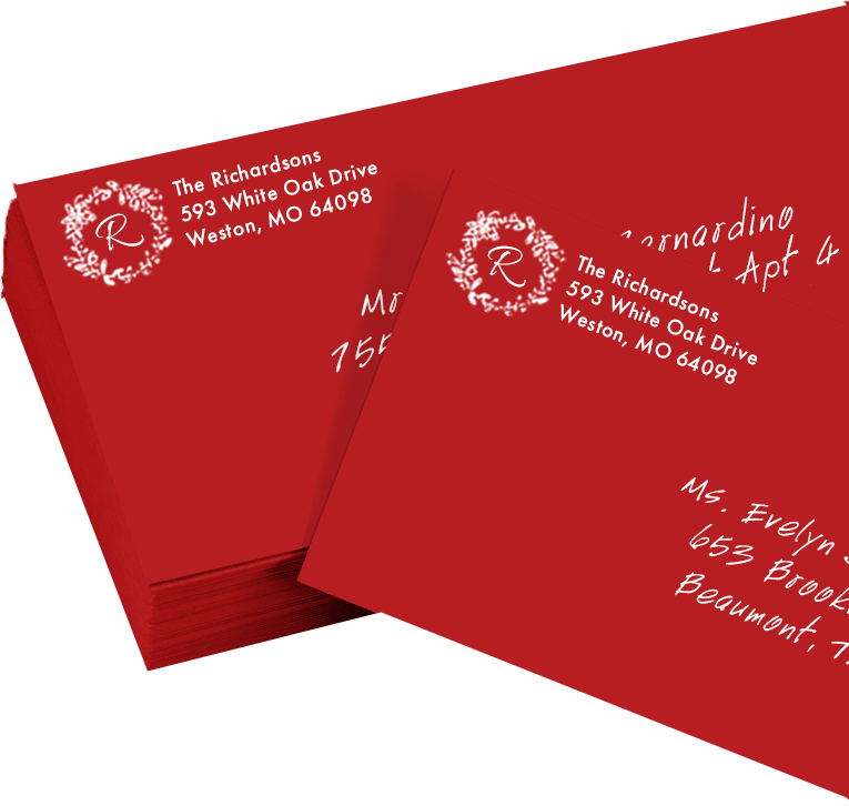Holiday Red 24lb #10 Regular Envelopes (4 1/8 x 9 1/2)