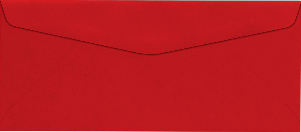 Holiday Red 24lb #10 Regular Envelopes (4 1/8 x 9 1/2)
