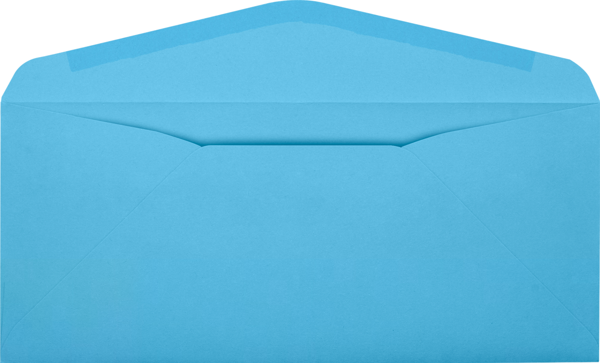 Bright Blue 24lb #10 Regular Envelopes(4 1/8 x 9 1/2)