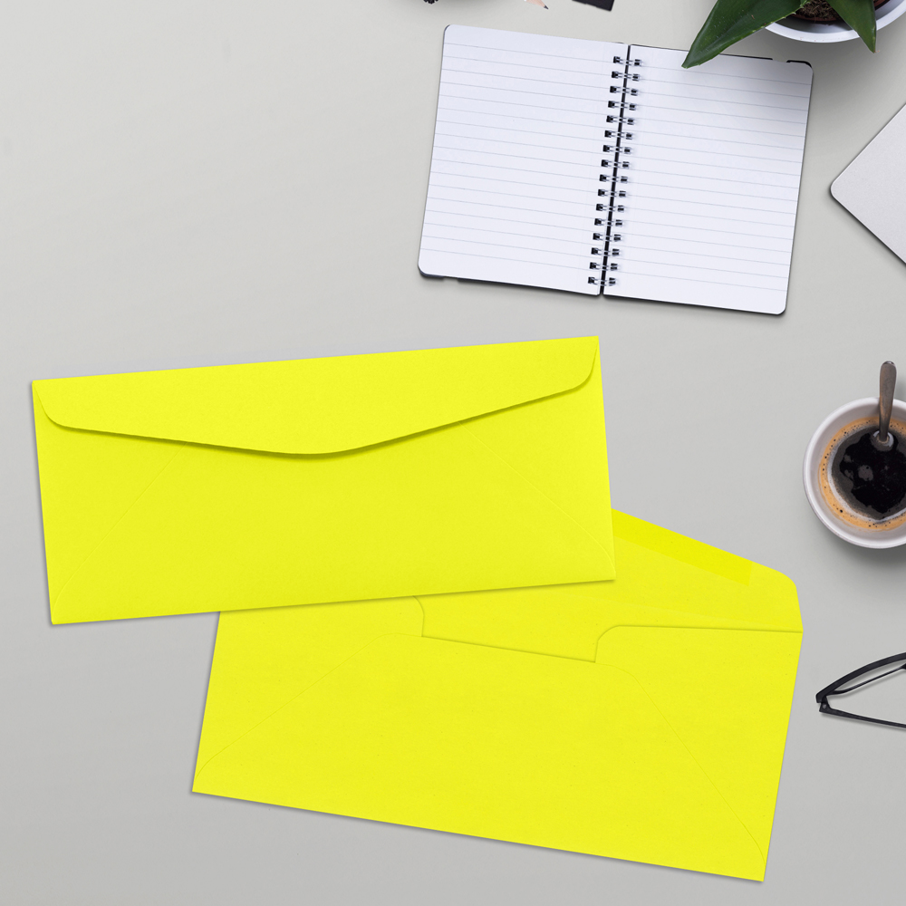 Citrus Yellow 32lb #10 Regular Envelopes (4 1/8 x 9 1/2)