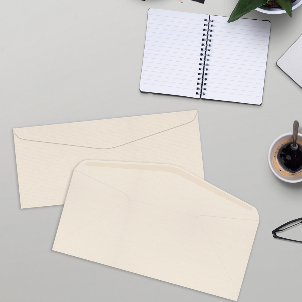 Ivory Linen 24lb Neenah #10 Regular Premium Envelopes (4 1/8 x 9 1/2)