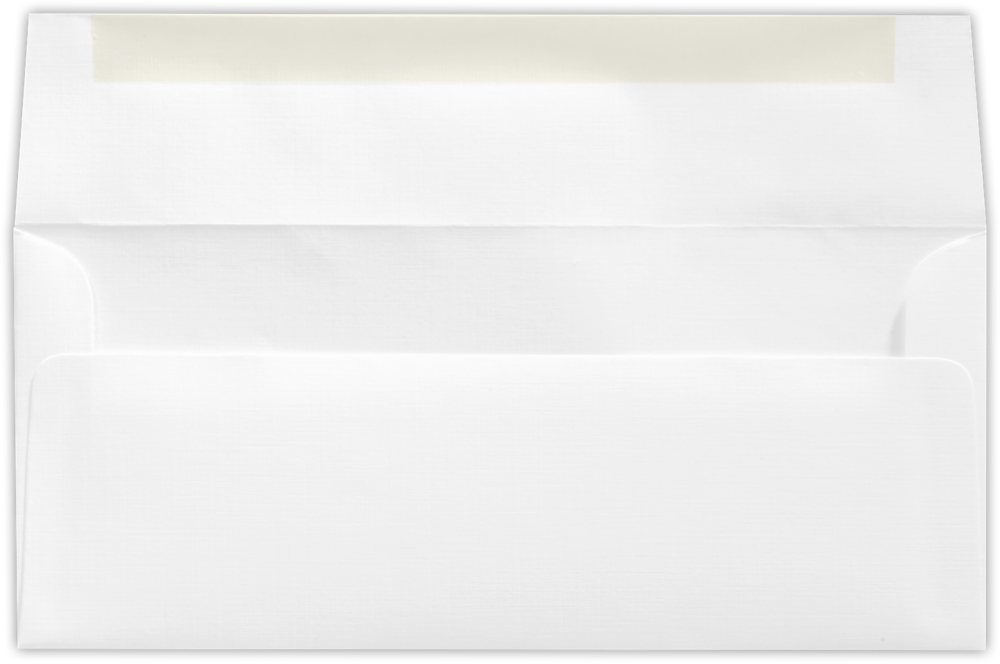 Solar White Linen 28lb Neenah #10 Square Flap Premium Envelopes (4 1/8 x 9 1/2)