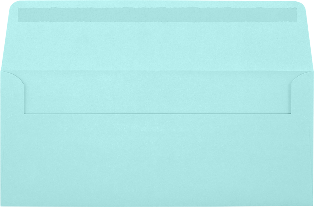 Seafoam Aqua Blue 32lb #10 Window Envelopes (4 1/8 x 9 1/2)