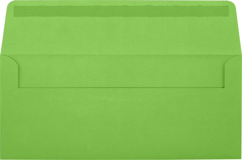 Lime Green 32lb #10 Window Envelopes (4 1/8 x 9 1/2)