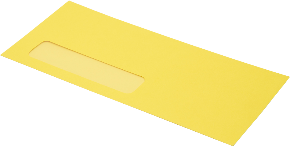 Citrus Yellow 32lb #10 Window Envelopes (4 1/8 x 9 1/2)