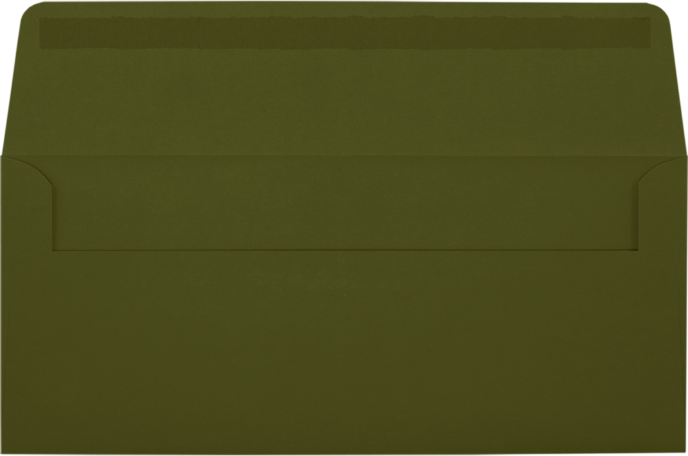 Dark Green Olive 28lb #10 Window Envelopes (4 1/8 x 9 1/2)