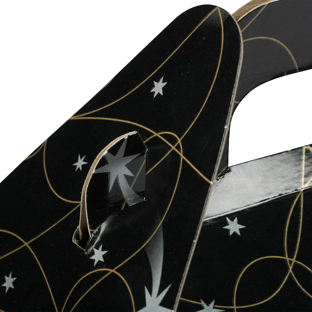 Black Shooting Star Medium Gable Gift Boxes (4 x 8 x 5 1/4)