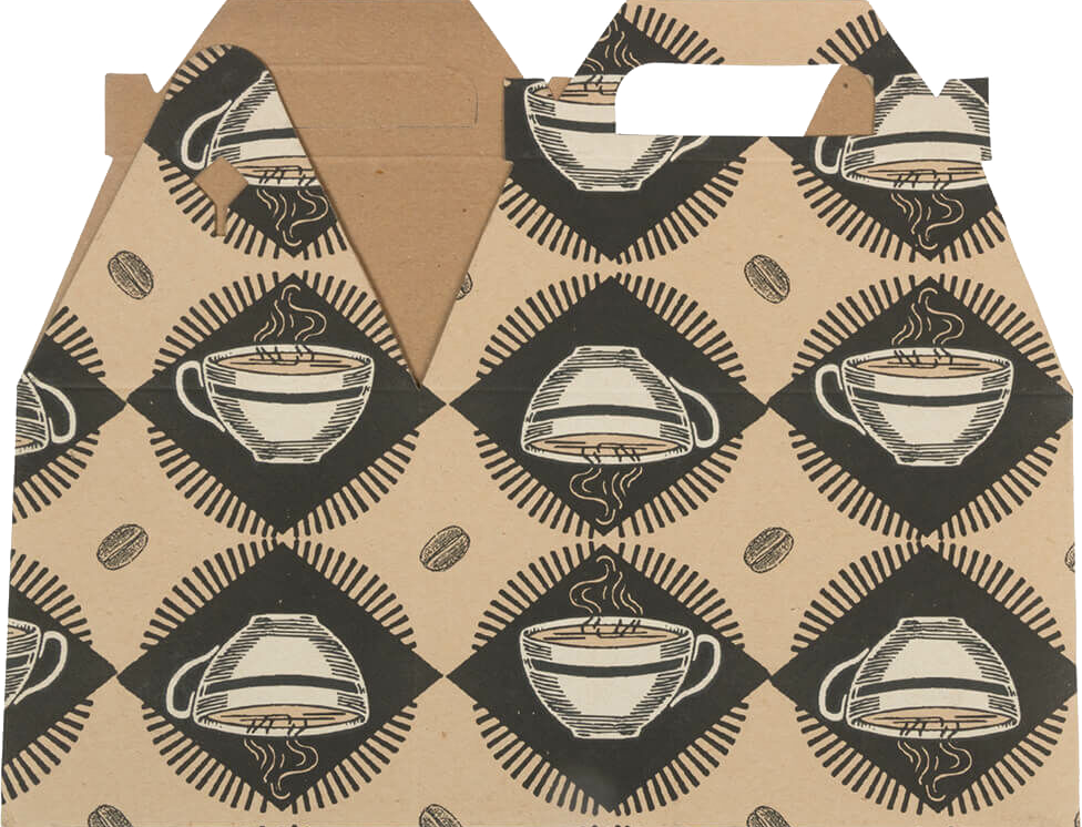 Kraft Coffee Medium Gable Gift Boxes (4 x 8 x 5 1/4)