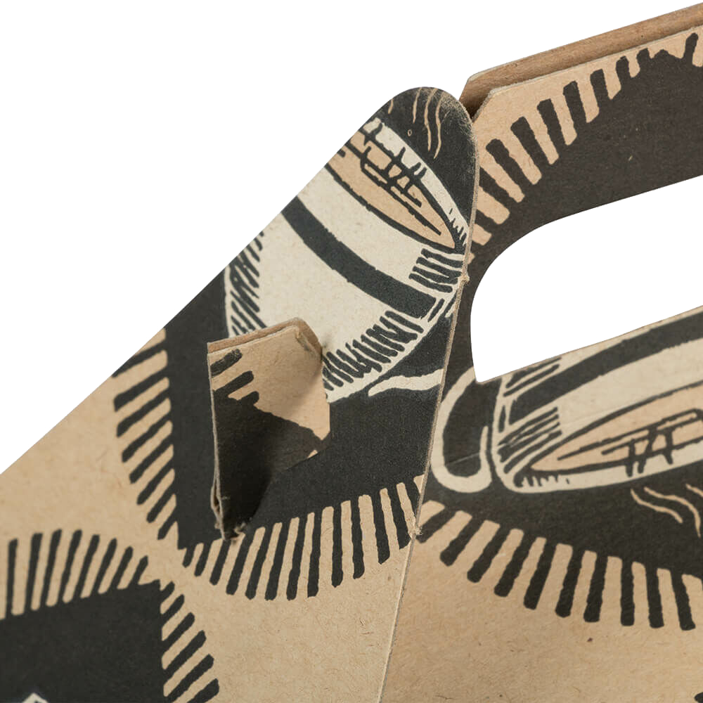 Kraft Coffee Medium Gable Gift Boxes (4 x 8 x 5 1/4)
