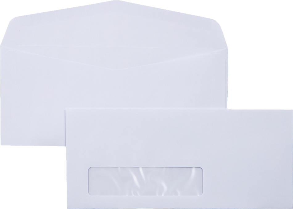 White 24lb #9 Window Envelopes (3 7/8 x 8 7/8)