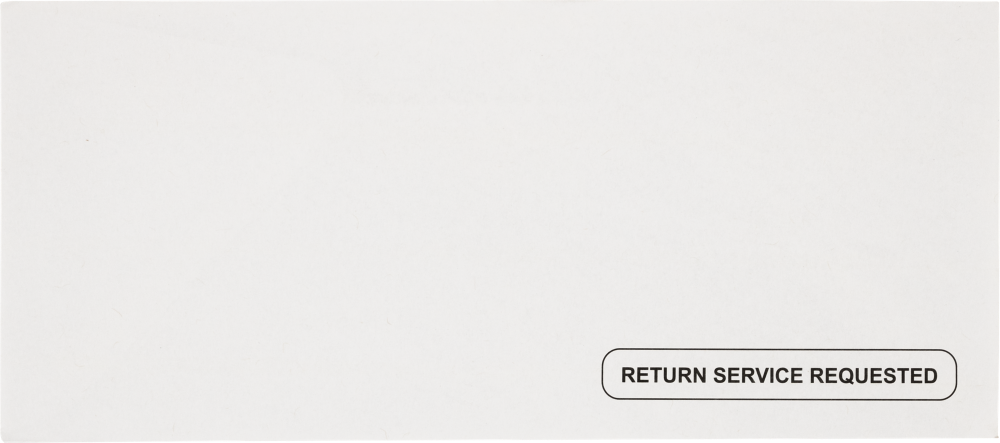 White 24lb #10 Regular Return Services Requested Envelopes (4 1/8 x 9 1/2)