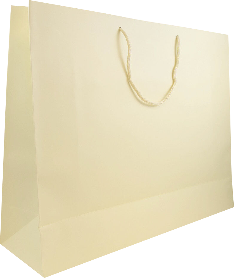 Ivory Matte Horizontal Gift Bags (20 x 16 x 6)