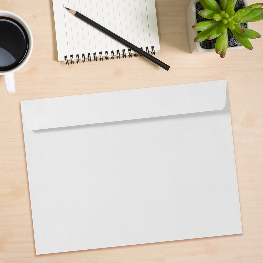 White 28lb 10 x 15 Booklet Envelopes