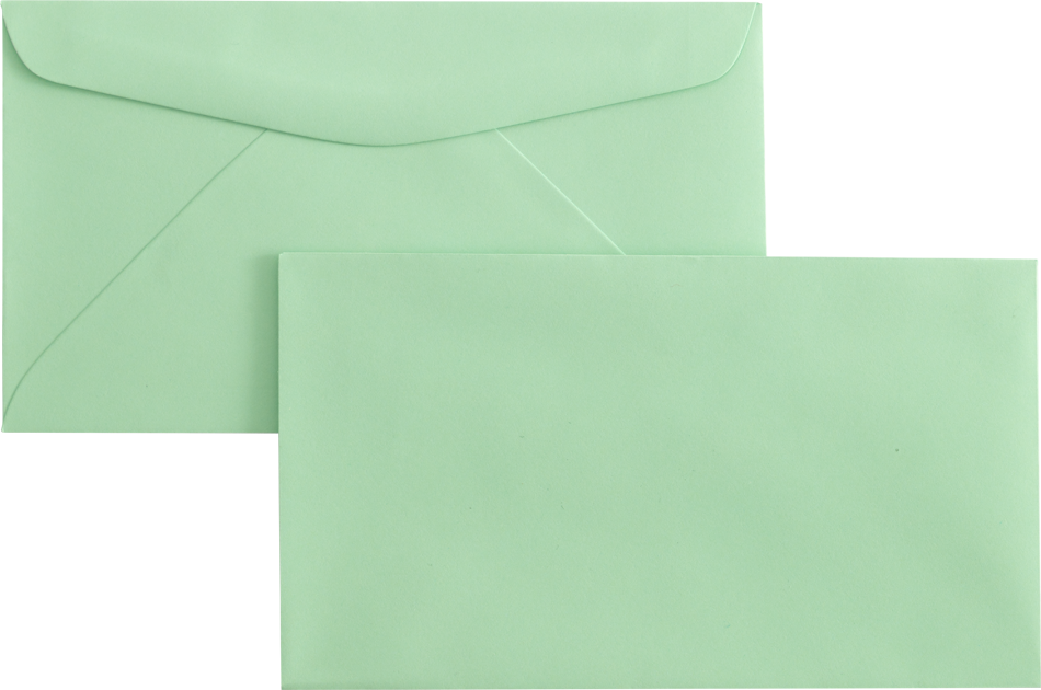 Pastel Green 24lb #6 3/4 Regular Envelopes (3 5/8 x 6 1/2)