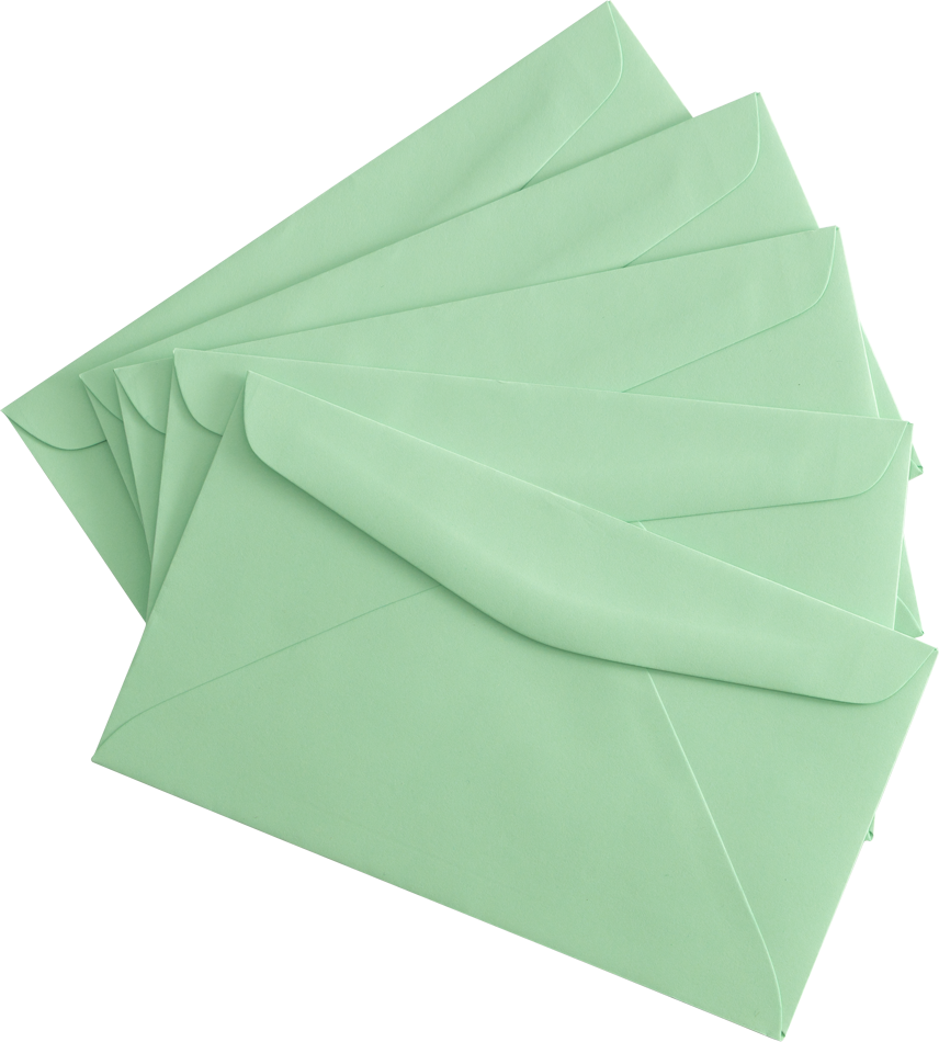 Pastel Green 24lb #6 3/4 Regular Envelopes (3 5/8 x 6 1/2)