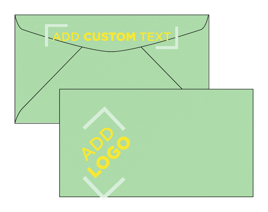 Pastel Green 24lb #6 3/4 Regular Envelopes (3 5/8 x 6 1/2)