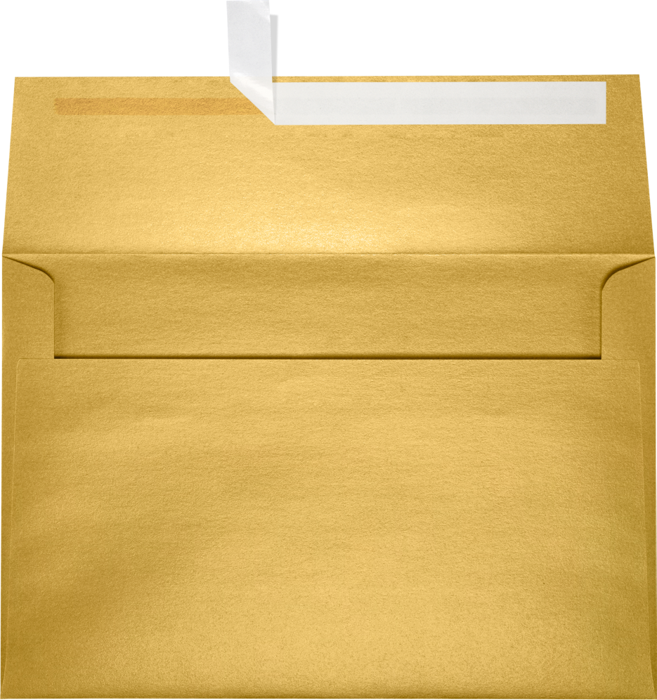 Gold Metallic 32lb A10 Invitation Envelopes (6 x 9 1/2) with Peel & Seal