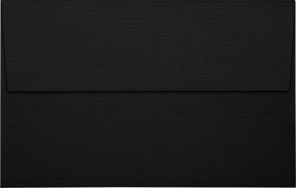 Black Linen 32lb A10 Invitation Envelopes (6 x 9 1/2) with Peel & Seal