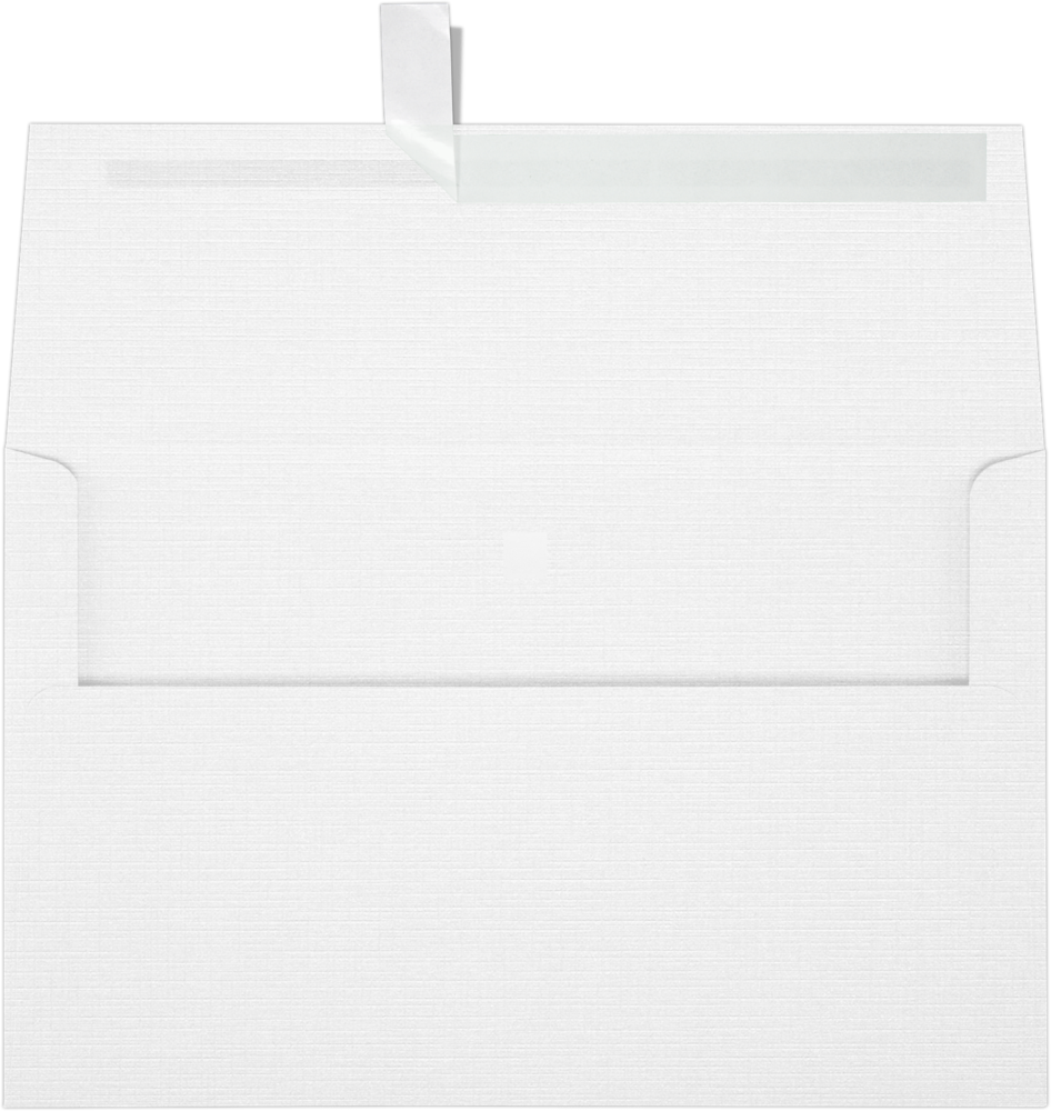 White Linen 32lb A10 Invitation Envelopes (6 x 9 1/2) with Peel & Seal Linen