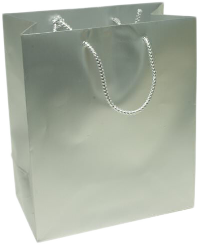 Silver Foil Medium Gift Bags (8 x 10 x 4)