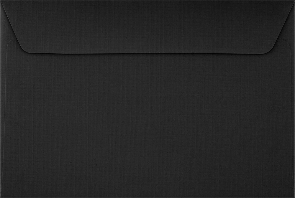 Black Linen 32lb 6 x 9 Booklet Envelopes