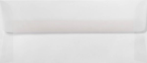 Clear Translucent 30lb #10 Square Flap Envelopes (4 1/8 x 9 1/2) with Peel & Seal