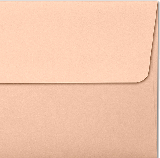 Blush Pink 32lb #10 Square Flap Envelopes (4 1/8 x 9 1/2) with Peel & Seal