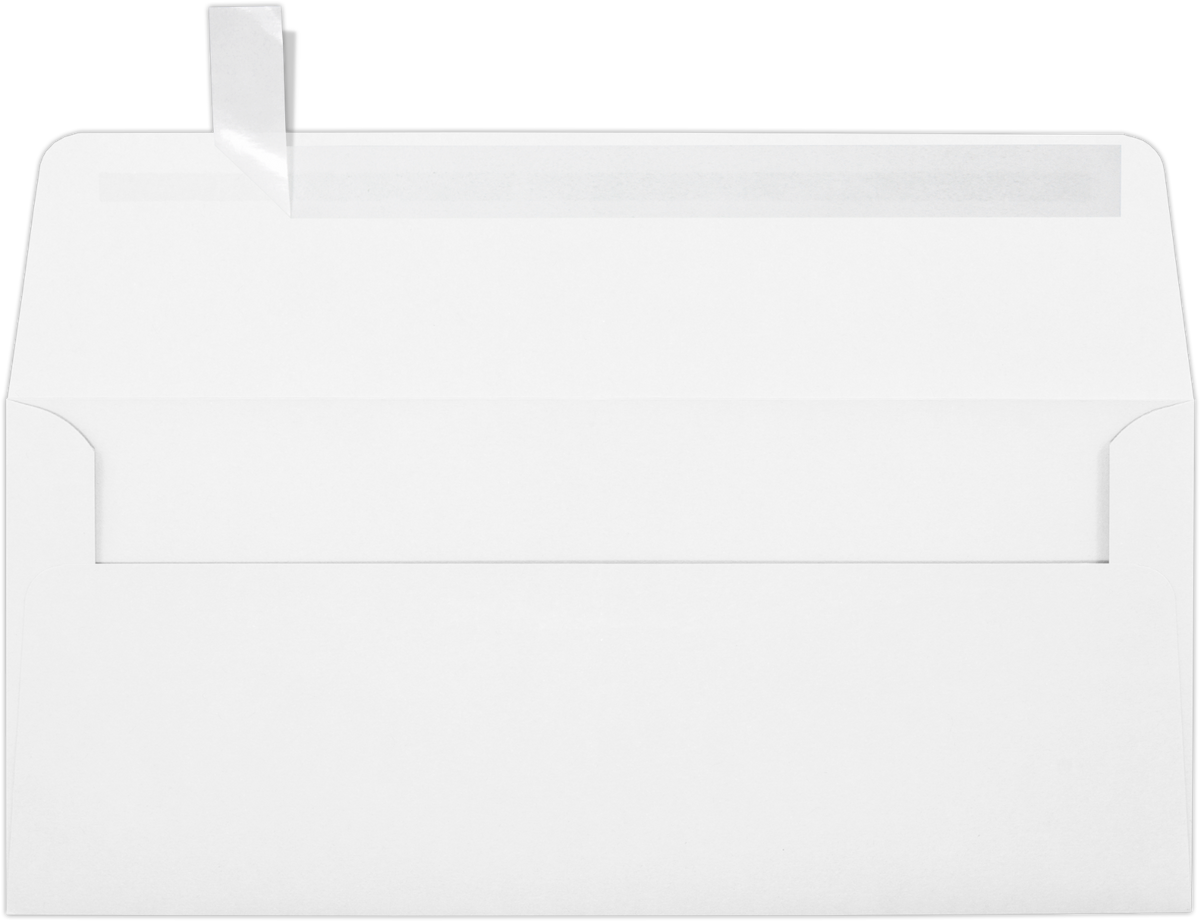 Premium White 32lb #10 Square Flap (4 1/8 x 9 1/2) with Peel & Seal