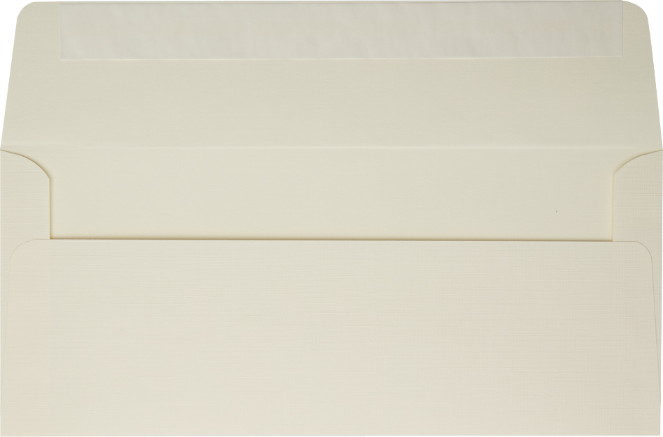 Natural Linen 32lb #10 Square Flap Envelopes (4 1/8 x 9 1/2) with Peel & Seal