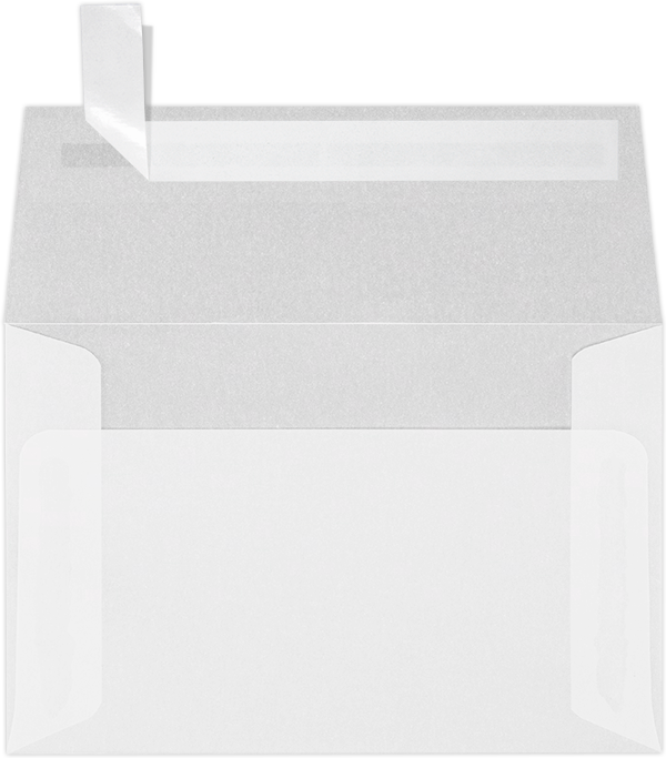 Clear Translucent 30lb A1 Invitation Envelopes (3 5/8 x 5 1/8) with Peel & Seal