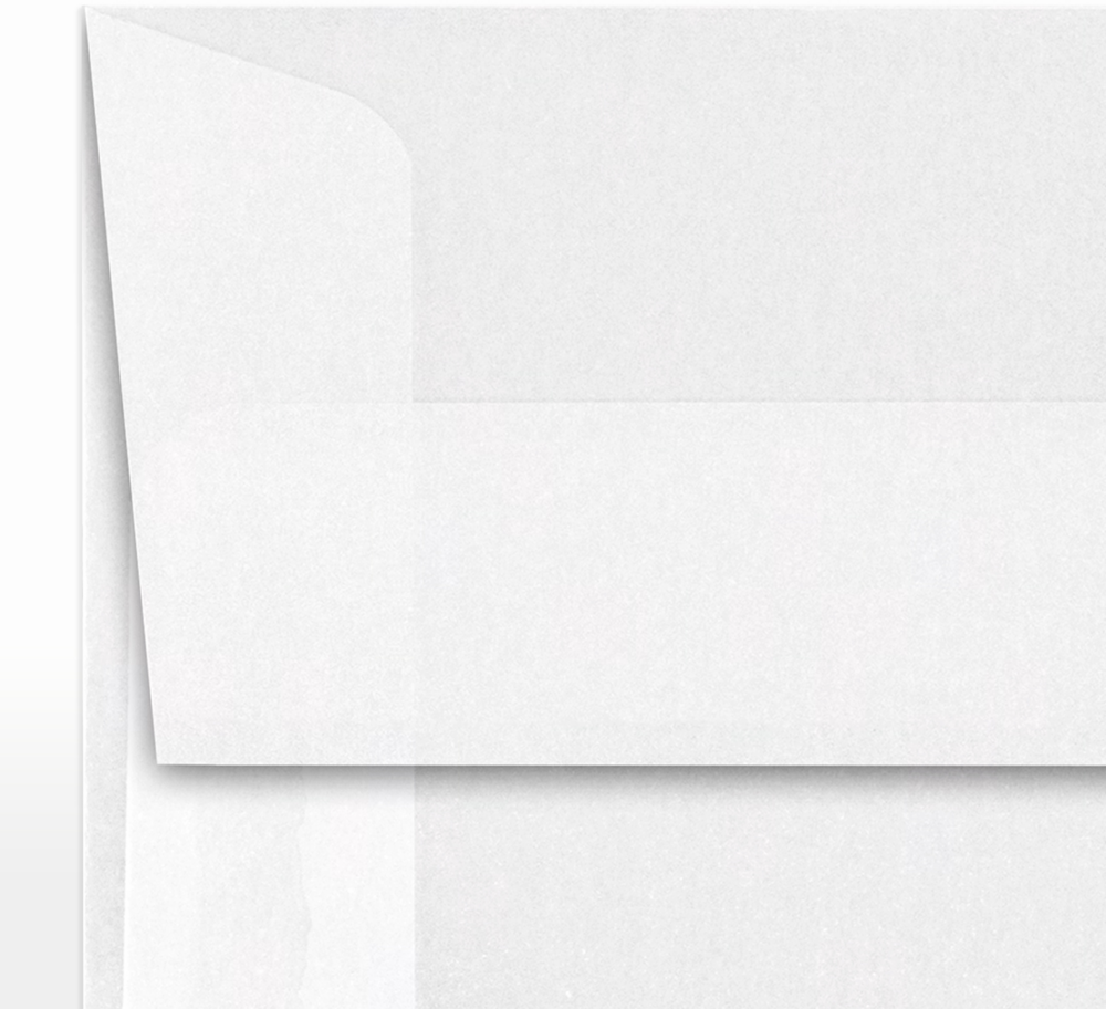Clear Translucent 30lb A1 Invitation Envelopes (3 5/8 x 5 1/8) with Peel & Seal