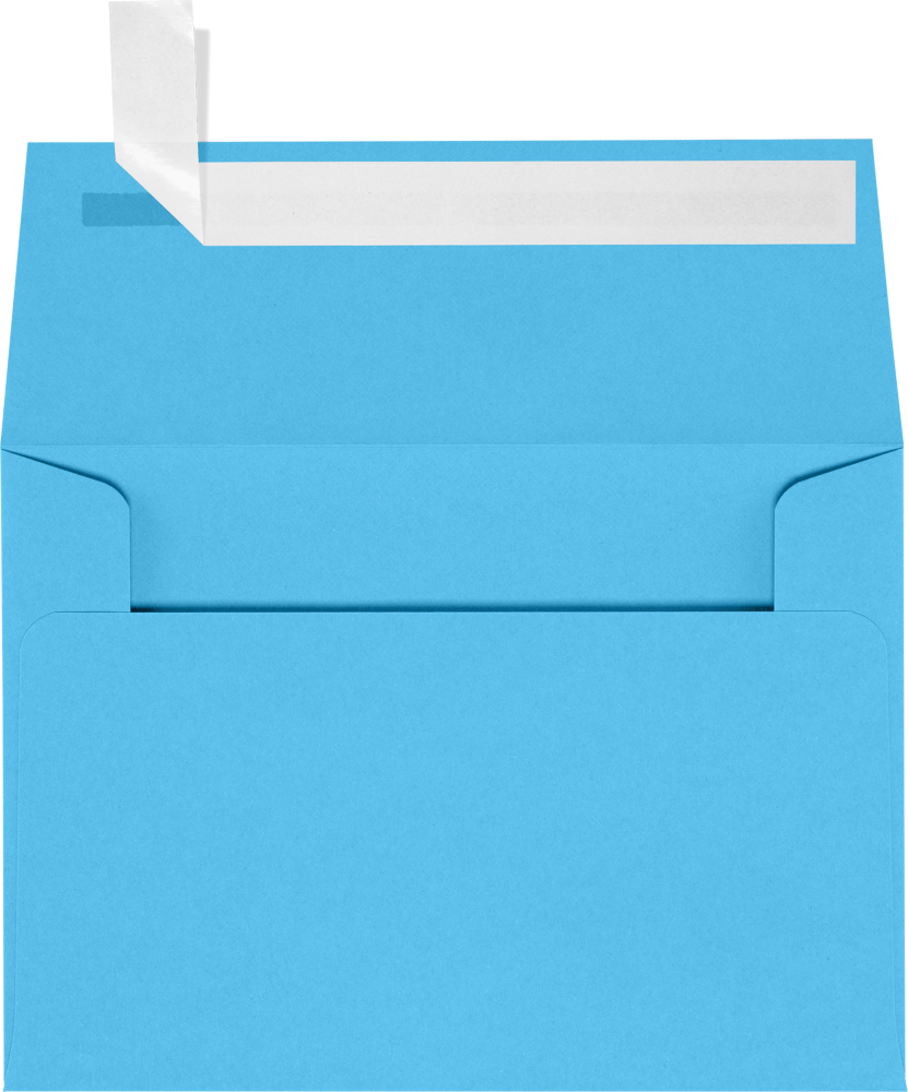 Bright Blue 24lb A1 Invitation Envelopes (3 5/8 x 5 1/8) with Peel & Seal