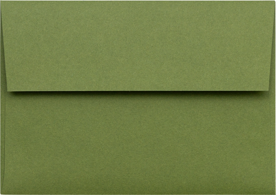 Dark Green Olive 28lb A1 Invitation Envelopes (3 5/8 x 5 1/8) with Peel & Seal